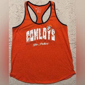 OSU cowboys top size L creative apparel Oklahoma State University Go Pokes print